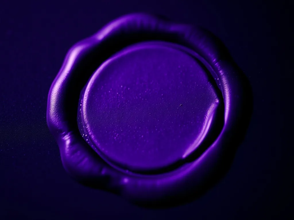 Close up of a wax seal or a digital security certificate on